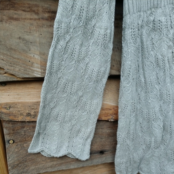 SOLD !!  🆕💥 Designer Valerie Stevens Silver MTLC Sweater NWT Medium - Picture 5 of 12